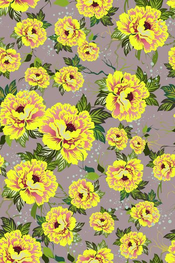 619486-手绘花朵女装家纺匹布0422-02