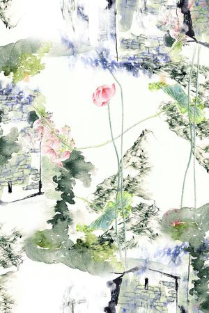 中国风印花华亿平台图片