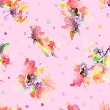 619548-清爽墨点花卉－粉