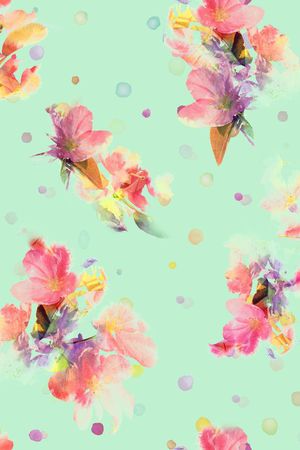 花卉印花华亿平台图片