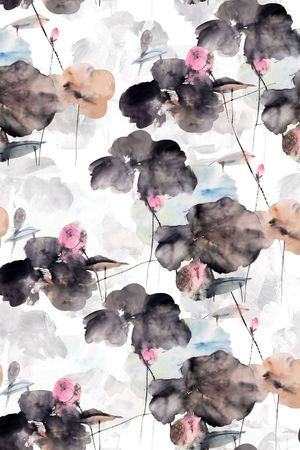 抽象手绘满版最新高清数码时尚潮流大牌复古欧美风中国风印花华亿平台图片