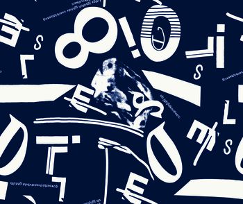 619633-几何抽象数字图案 宝蓝