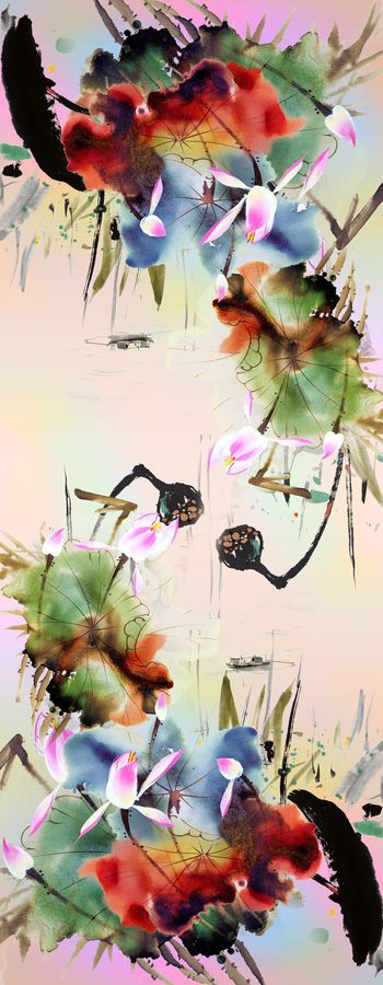 丝巾印花华亿平台图片