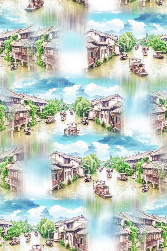 复古印花华亿平台图片