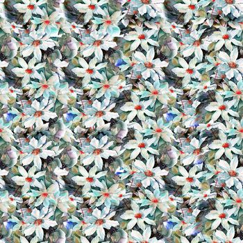 619696-油画白花蓝