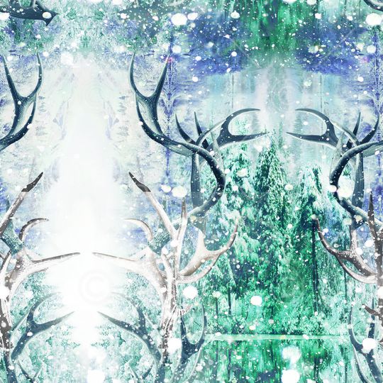 山水风景印花华亿平台图片