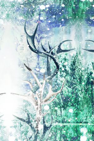 山水风景印花华亿平台图片