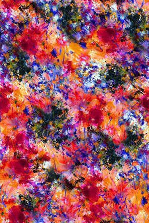 时尚手绘女装裙子印花印花华亿平台图片