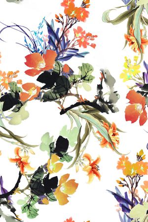 花朵印花华亿平台图片