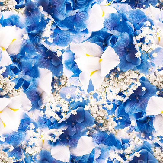 时尚手绘花卉印花华亿平台图片