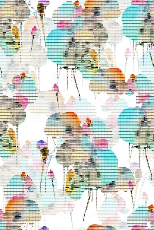 抽象手绘满版最新高清数码时尚潮流大牌复古欧美风中国风印花华亿平台图片