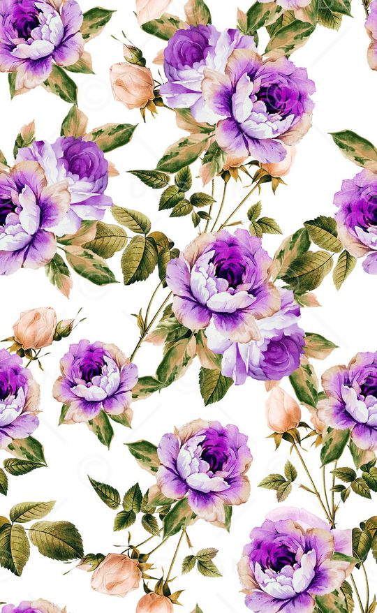 时尚大花印花华亿平台图片