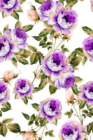 时尚大花印花华亿平台图片