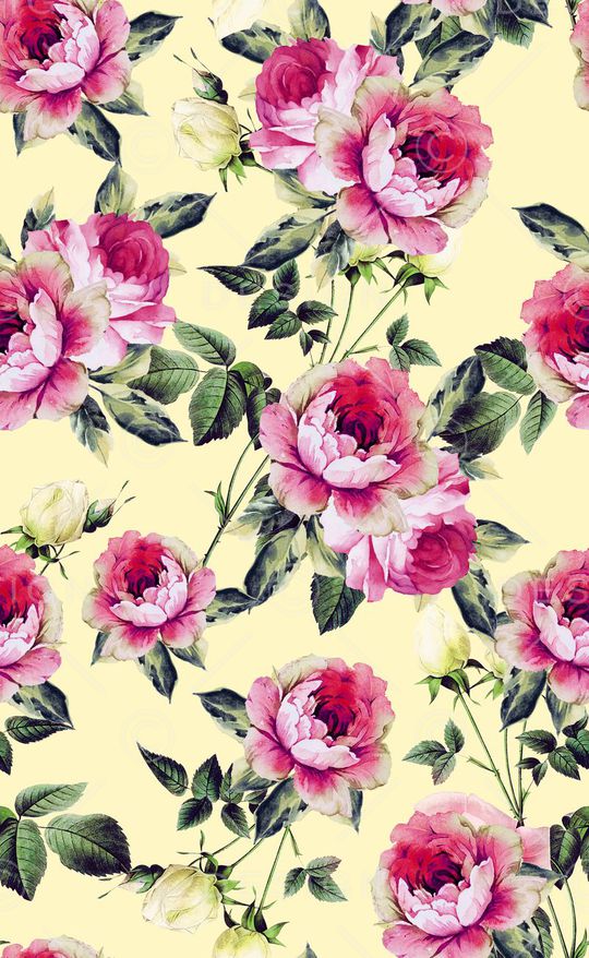 时尚大花印花华亿平台图片