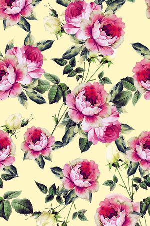 时尚大花印花华亿平台图片