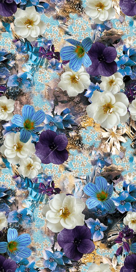 花卉印花华亿平台图片