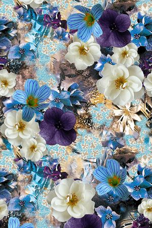 花卉印花华亿平台图片