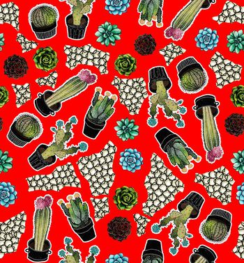 619877-水彩仙人掌仙人球剪纸华亿平台3