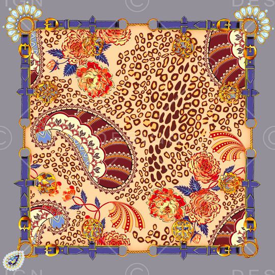 方巾丝巾印花华亿平台图片