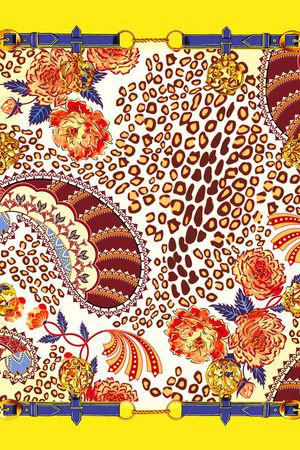 方巾丝巾印花华亿平台图片