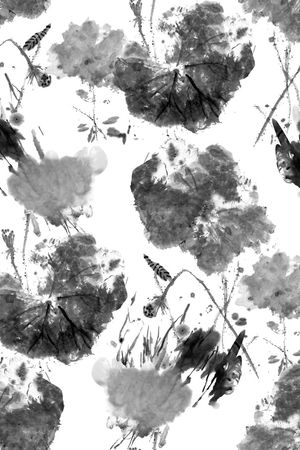 抽象手绘满版最新高清数码时尚潮流大牌复古欧美风中国风印花华亿平台图片