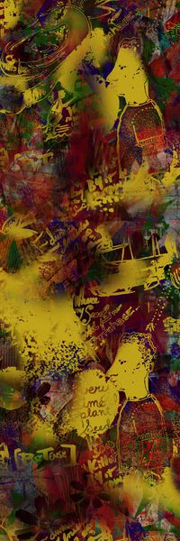 抽象长巾印花华亿平台图片