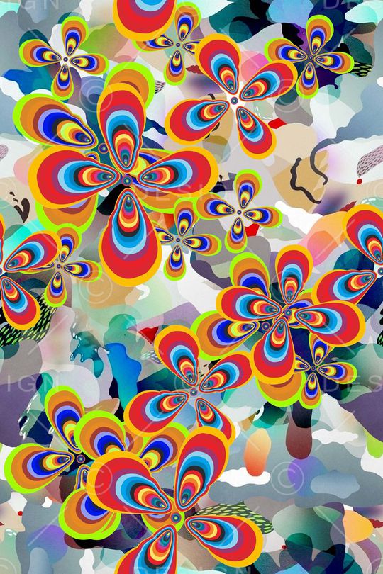 几何大气印花华亿平台图片