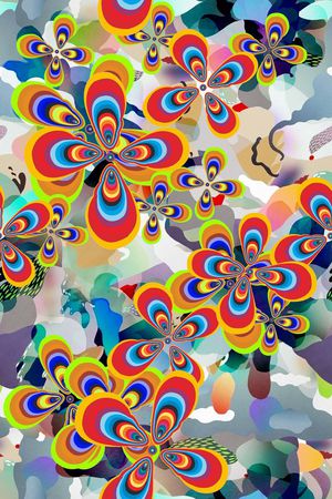 几何大气印花华亿平台图片