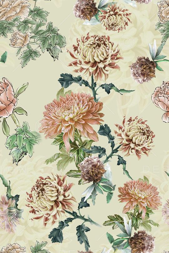 花卉印花华亿平台图片