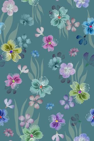 花卉印花华亿平台图片