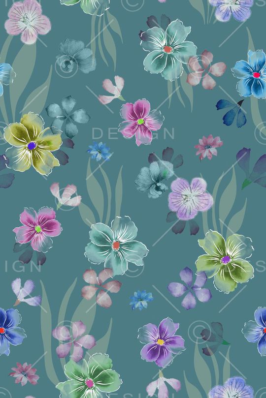 花卉印花华亿平台图片