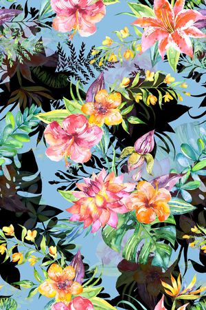 花卉印花华亿平台图片