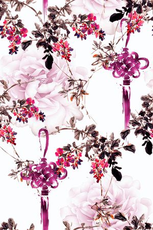 中国画印花华亿平台图片