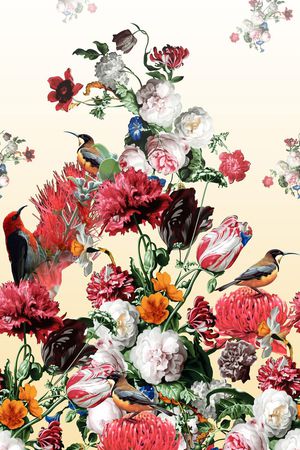 花鸟印花华亿平台图片