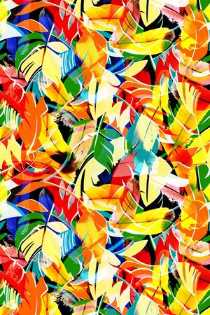 叶子纹理印花华亿平台图片