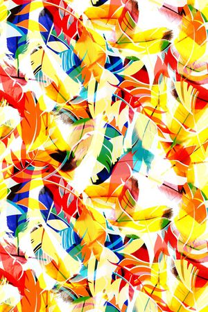 叶子纹理印花华亿平台图片