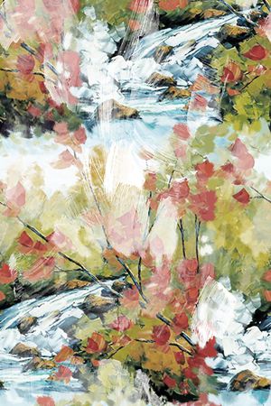 抽象手绘满版最新高清数码时尚潮流大牌复古欧美风风景印花华亿平台图片