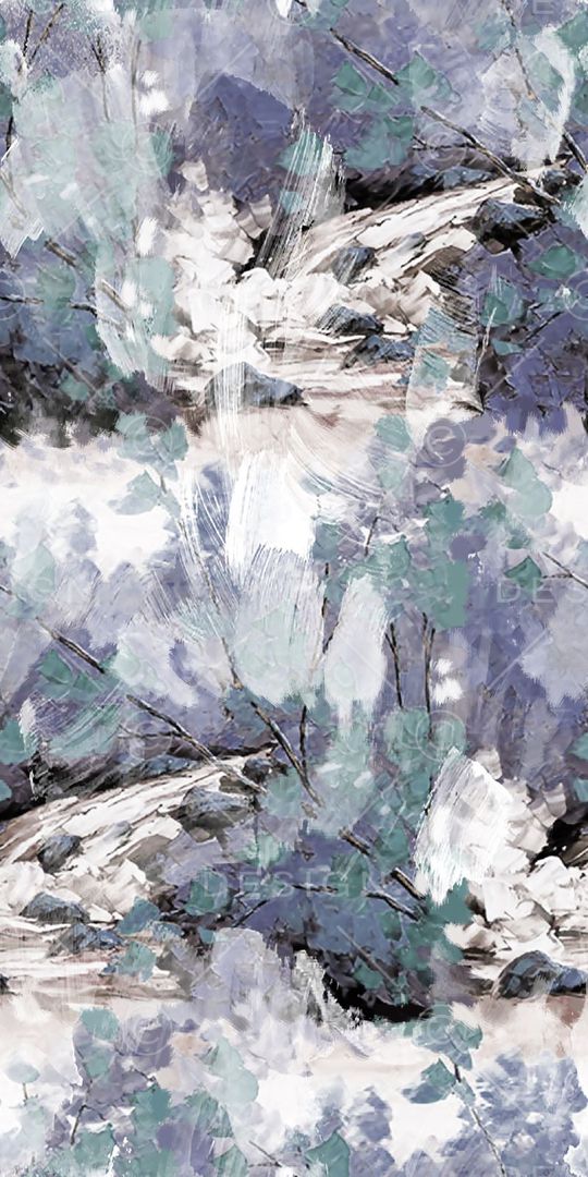 抽象手绘满版最新高清数码时尚潮流大牌复古欧美风风景印花华亿平台图片