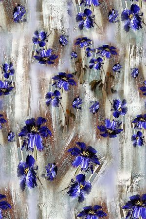 组合花卉印花华亿平台图片