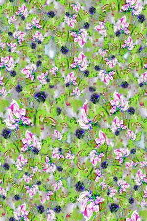 组合花卉印花华亿平台图片