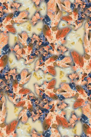 手绘花卉印花华亿平台图片