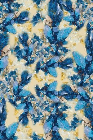 手绘花卉印花华亿平台图片