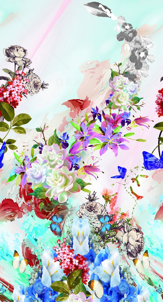 手绘印花华亿平台图片