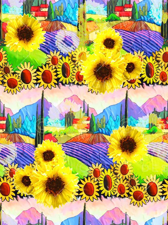 抽象手绘满版最新高清数码时尚潮流大牌复古欧美风油画印花华亿平台图片