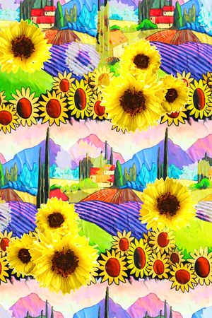 抽象手绘满版最新高清数码时尚潮流大牌复古欧美风油画印花华亿平台图片