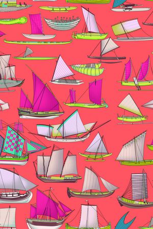 帆船印花华亿平台图片