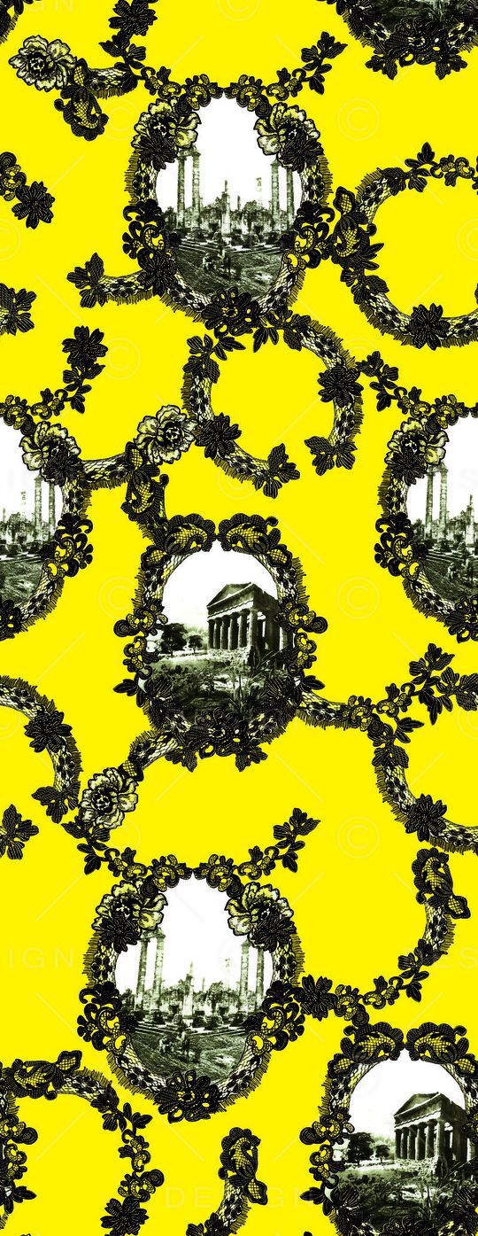 欧式建筑印花华亿平台图片