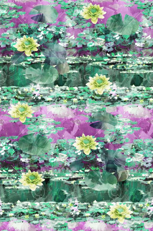 抽象手绘满版最新高清数码时尚潮流大牌复古欧美风油画印花华亿平台图片