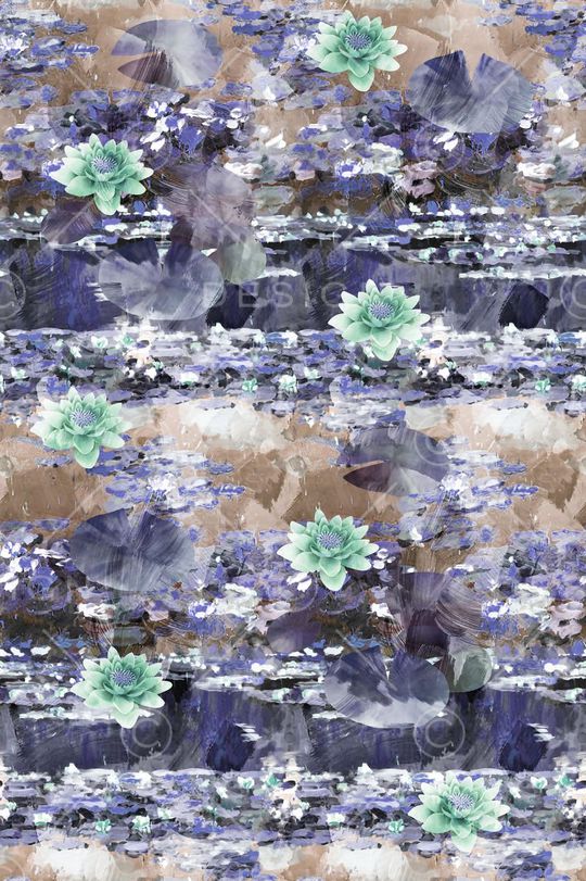 抽象手绘满版最新高清数码时尚潮流大牌复古欧美风油画印花华亿平台图片