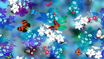 花卉印花华亿平台图片